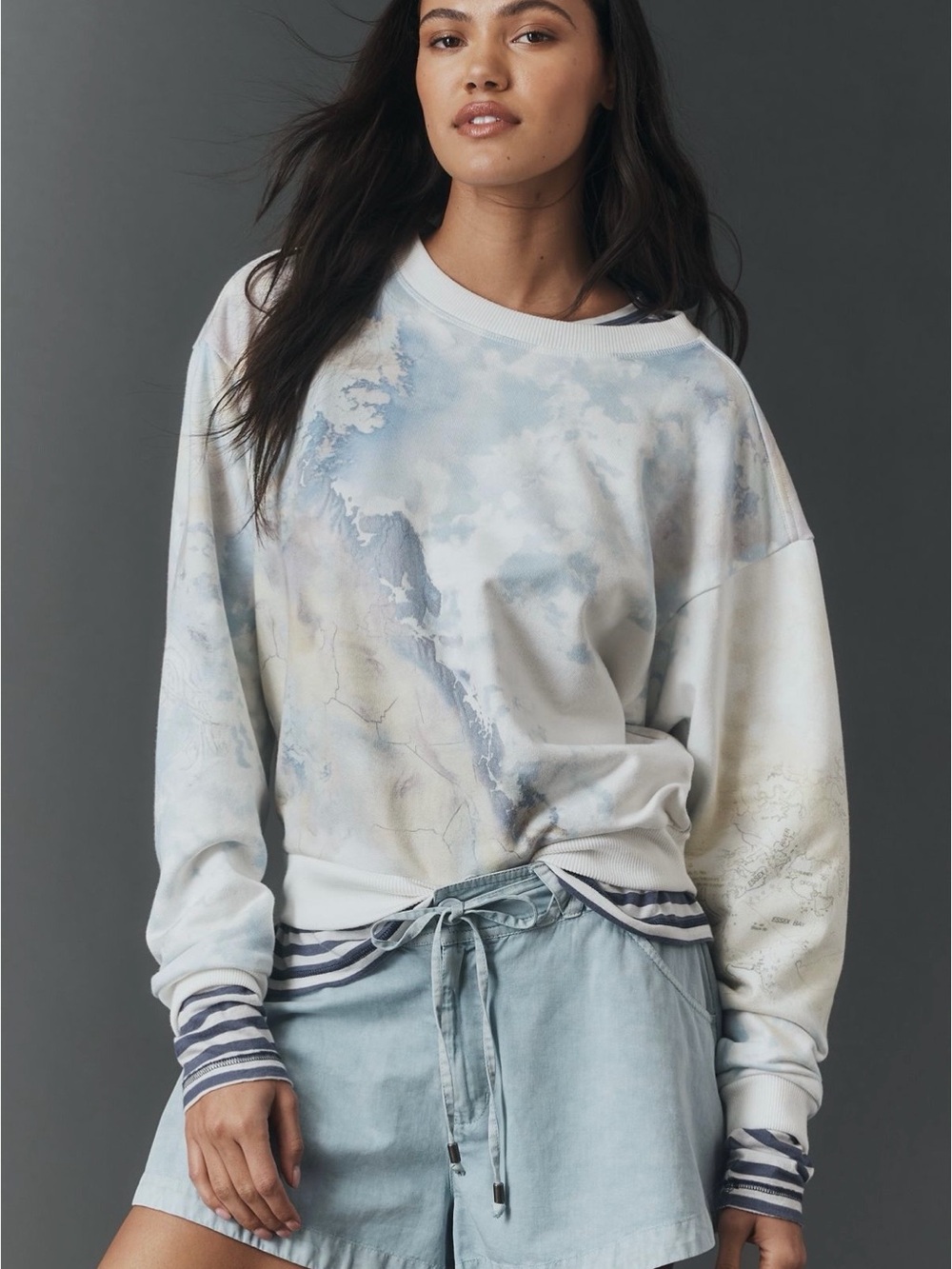 Anthropologie Pilcro Niki Bubble Sweatshirt